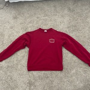 Red Crew Neck hoodie
